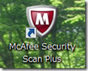 McAfee　Security　Scan　Plus　desktop　icon
