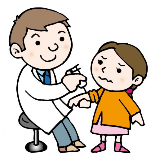 予防接種を受ける子供